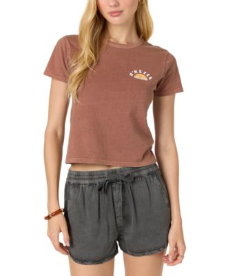 Juniors' Sunny Side Cotton Short-Sleeve T-Shirt