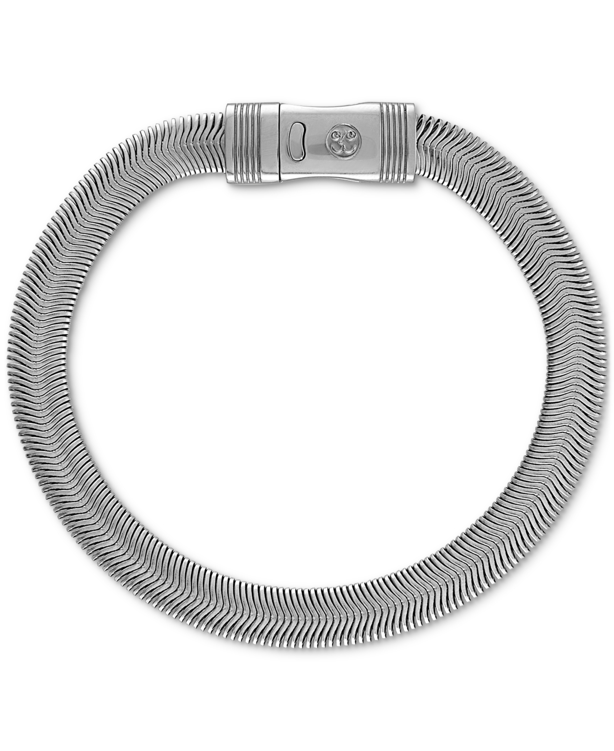 Flat Snake Chain Bracelet in Stainless Steel - Steel