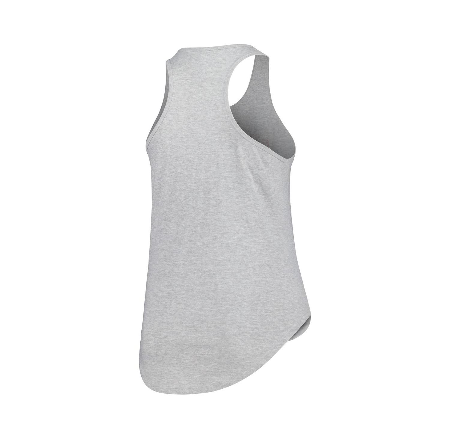 Women's Heather Gray Auburn Tigers Arch Logo Racerback Scoop Neck Tank Top