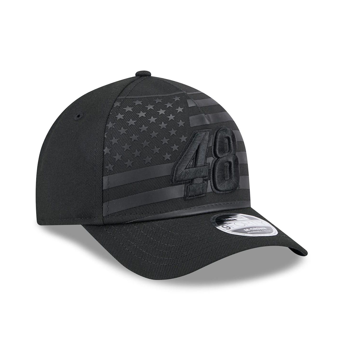 Мужская кепка New Era Black Alex Bowman American Flag 9FORTY M-Crown A-Frame Adjustable Hat — фото 3