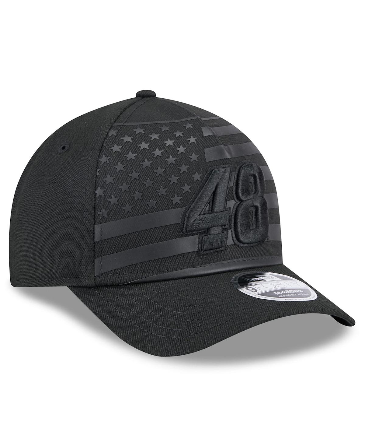 New Era Men's Black Alex Bowman American Flag 9forty M-crown A-frame Adjustable Hat In Black