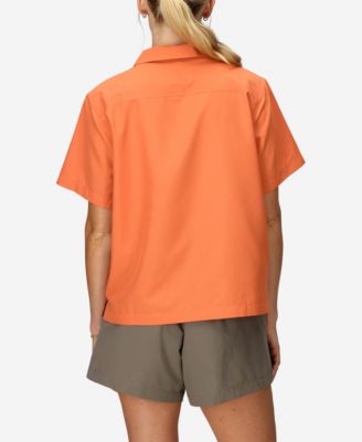 Women's Air Exchange UPF 40 Camp Short Sleeve Camp Collar Shirt