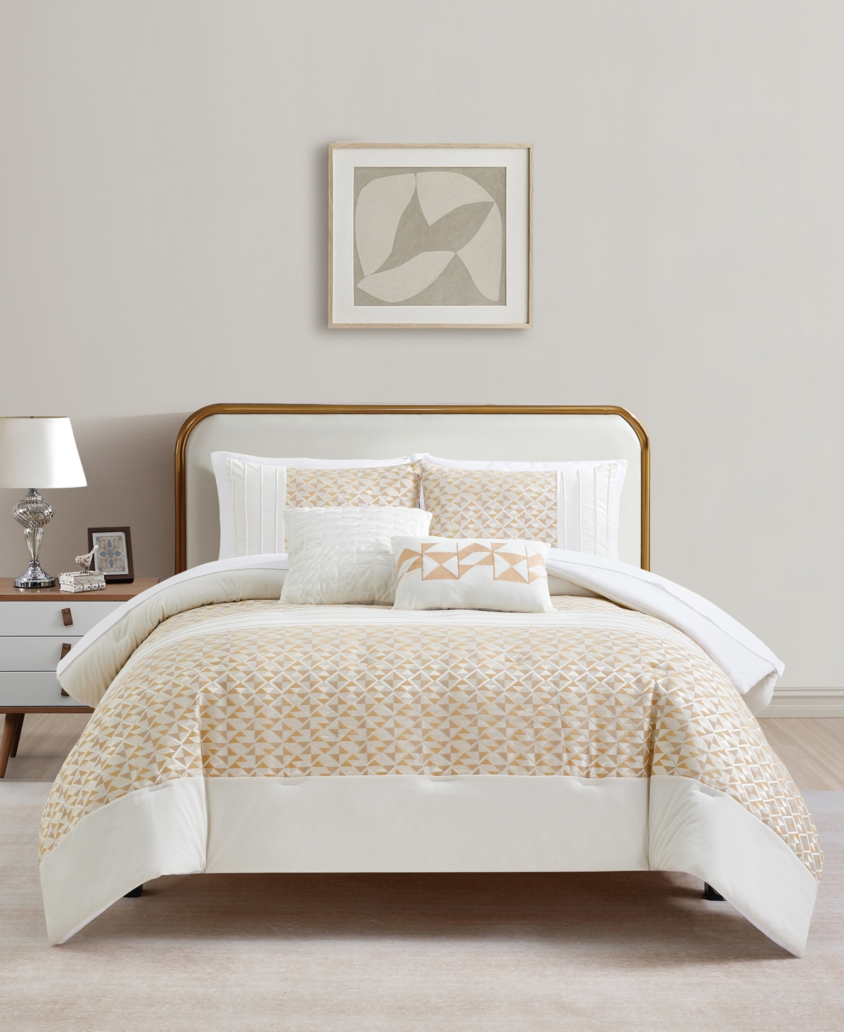 Sunham Neutral Dalton 9-pc. Comforter Set, California King In Neutral