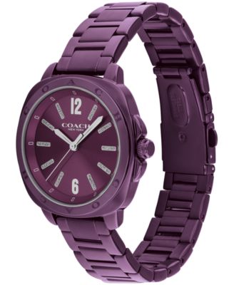 Women's Kitt Ionic Plated Purple Steel Bracelet Watch, 34mm