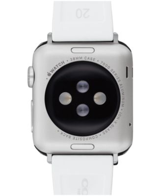 Women's Quilted White Silicone Apple Watch Strap 38mm, 40mm, 41mm