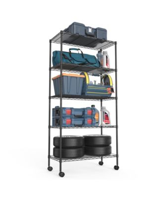 5 Tier Shelf Wire Shelving Unit, NSF Heavy Duty Wire Shelf Metal Large ...