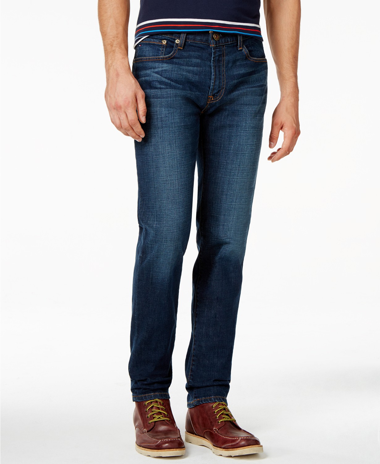 Tommy Hilfiger Mens Slim-Fit Stretch Jeans