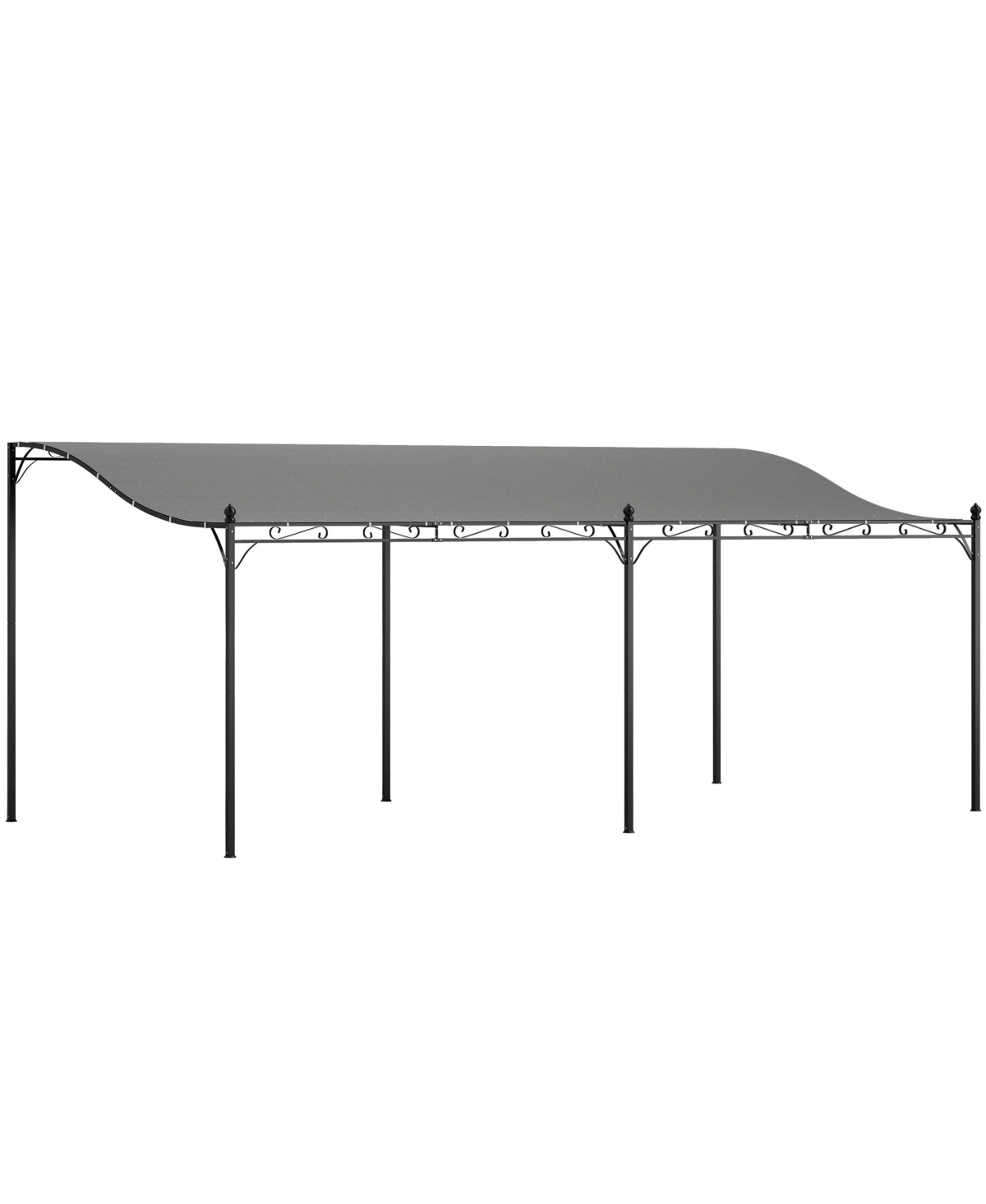 10' x 20' Outdoor Pergola Canopy, Metal Patio Canopy, Dark - Cream white
