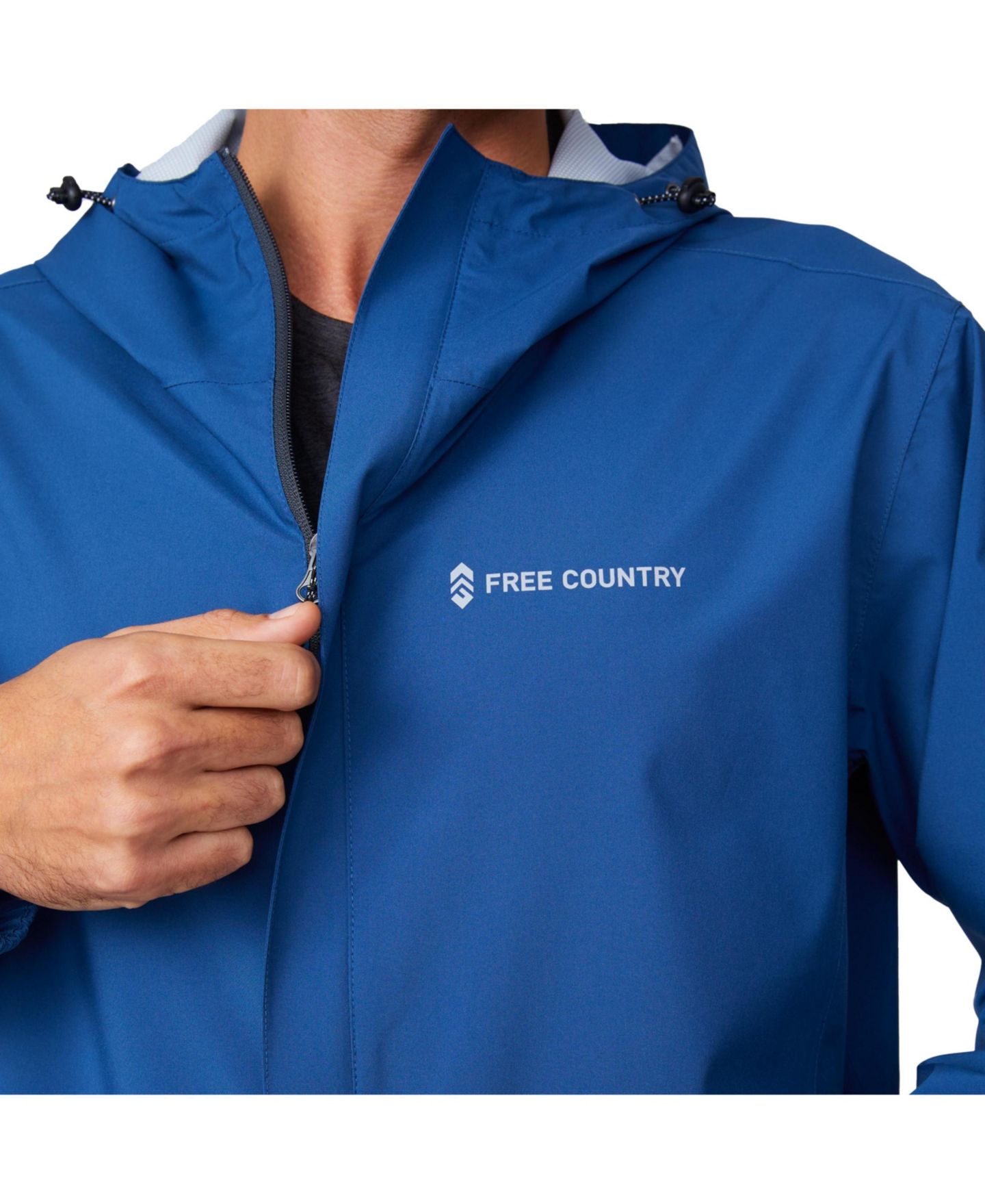 Мужская куртка Free Country Hydro Lite X2O Status Rain, цвет: Джинсовый — фото 2