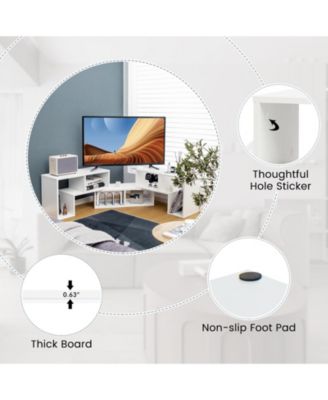 3 Pieces Adjustable TV Stand for TVs up to 65 Inch with Shelves