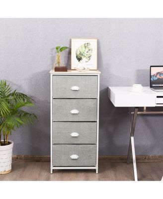 Chest Storage Tower Side Table Display Storage with 4 Drawers