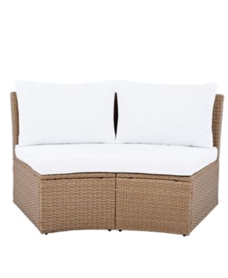 Streamdale 10-Pc Outdoor Rattan Sectional Sofa Set, White