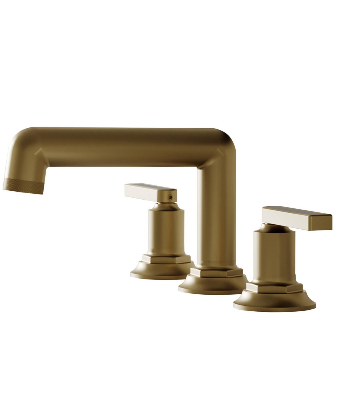 8 in. Widespread Double Handle Black Bathroom Faucet 3 Holes Vanity Sink Water-Saving With Metal Drain In Brushed Gold - Brushed gold