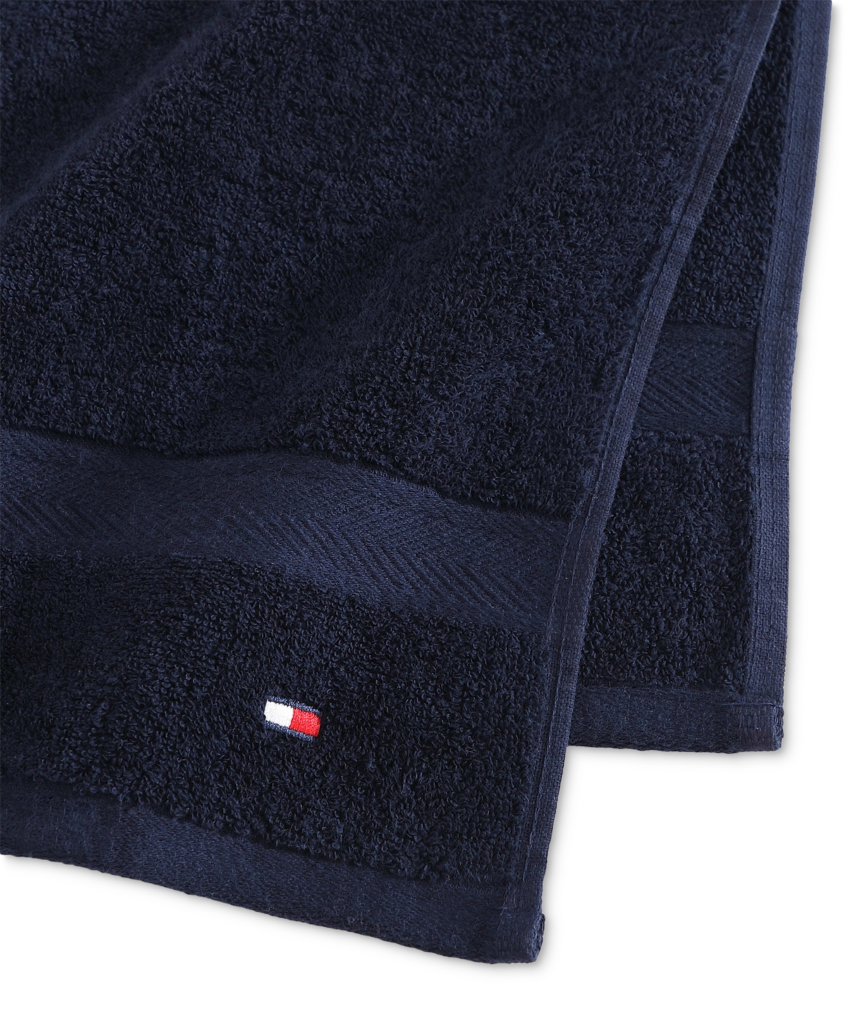 TOMMY HILFIGER HOME MODERN AMERICAN SOLID COTTON HAND TOWEL, 16" X 26" 