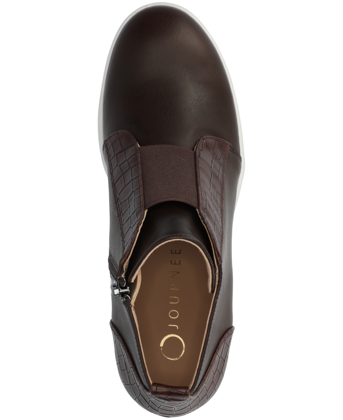 Shop Journee Collection Women's Clara Inside Zip Wedge Sneakers
