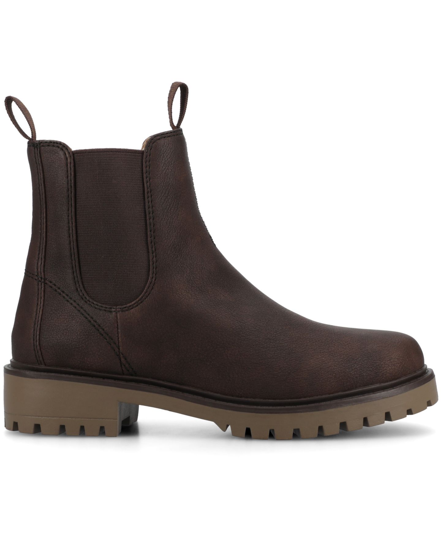 Женские ботинки Journee Collection Blanche Lug Sole Chelsea Booties, цвет: Шоколадный — фото 2