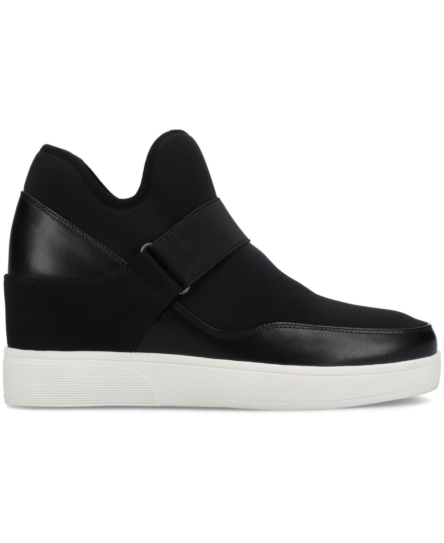 Женские кроссовки Journee Collection Damari Stretch Wedge, цвет: Чёрный — фото 2