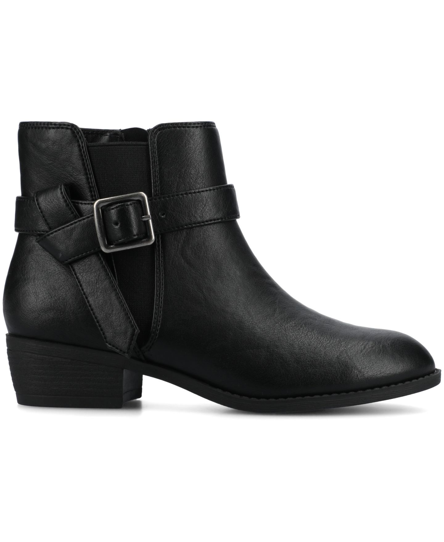 Женские ботинки Journee Collection Devina Block Heel Ankle Booties, цвет: Чёрный — фото 2