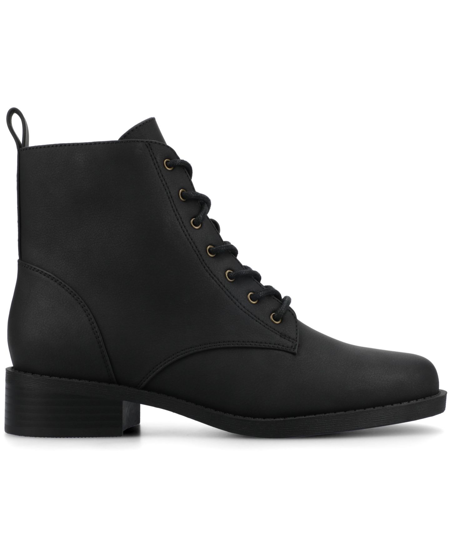 Женские ботинки Journee Collection Kodah Lace Up Ankle Booties, цвет: Чёрный — фото 2