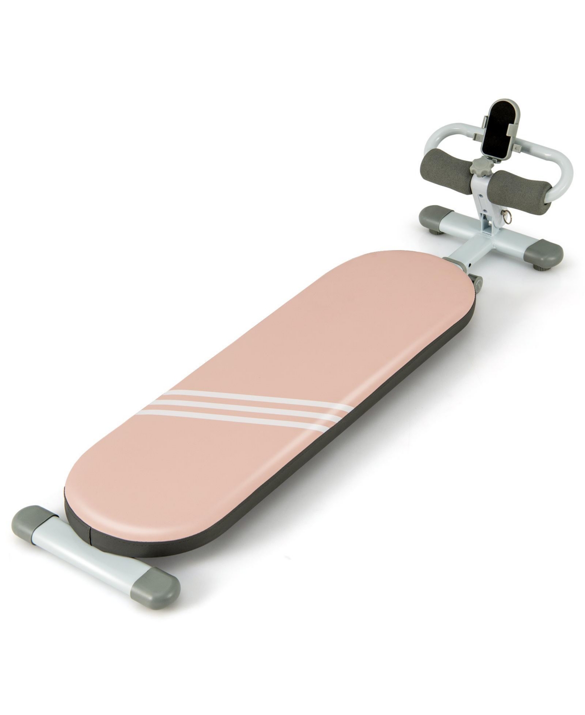 Multifunctional Sit Up Bench Workout Bench with 3 Gear Adjustable Angles and Adjustable Length - Pink