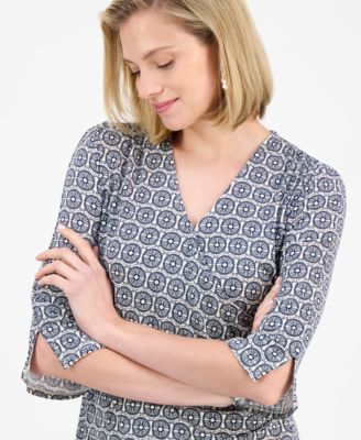 Women's Faux-Wrap Knit Top, Exclusively at Macy's 