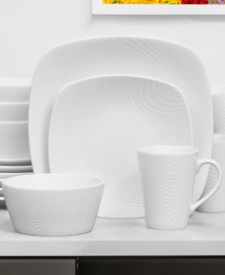 Colorscapes White-on-White Dune 4-Pc. Square Place Setting