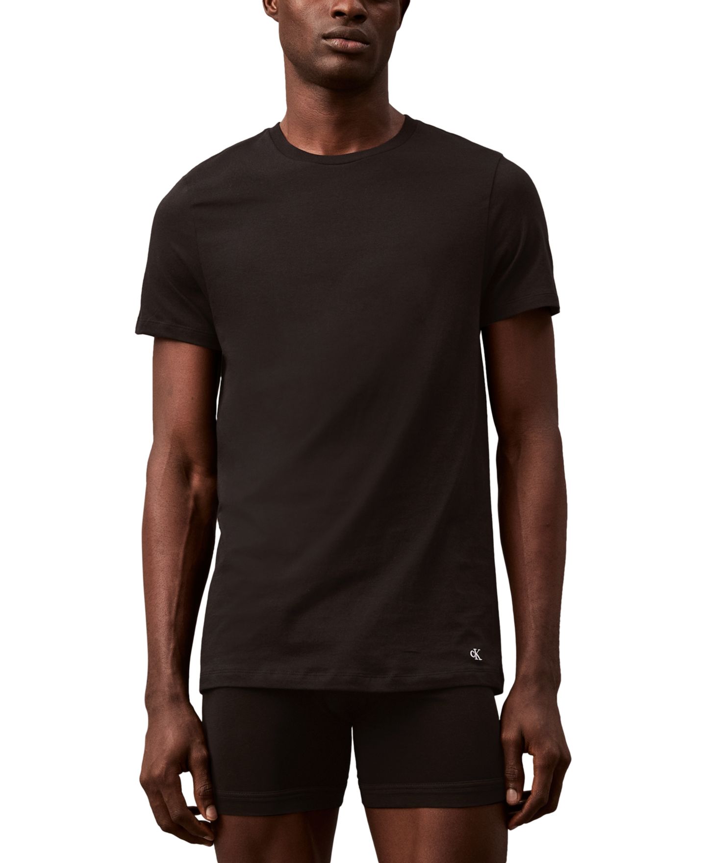 Мужские футболки Calvin Klein 5-Pack Cotton Classics Crewneck T-Shirts, цвет: Чёрный — фото 2