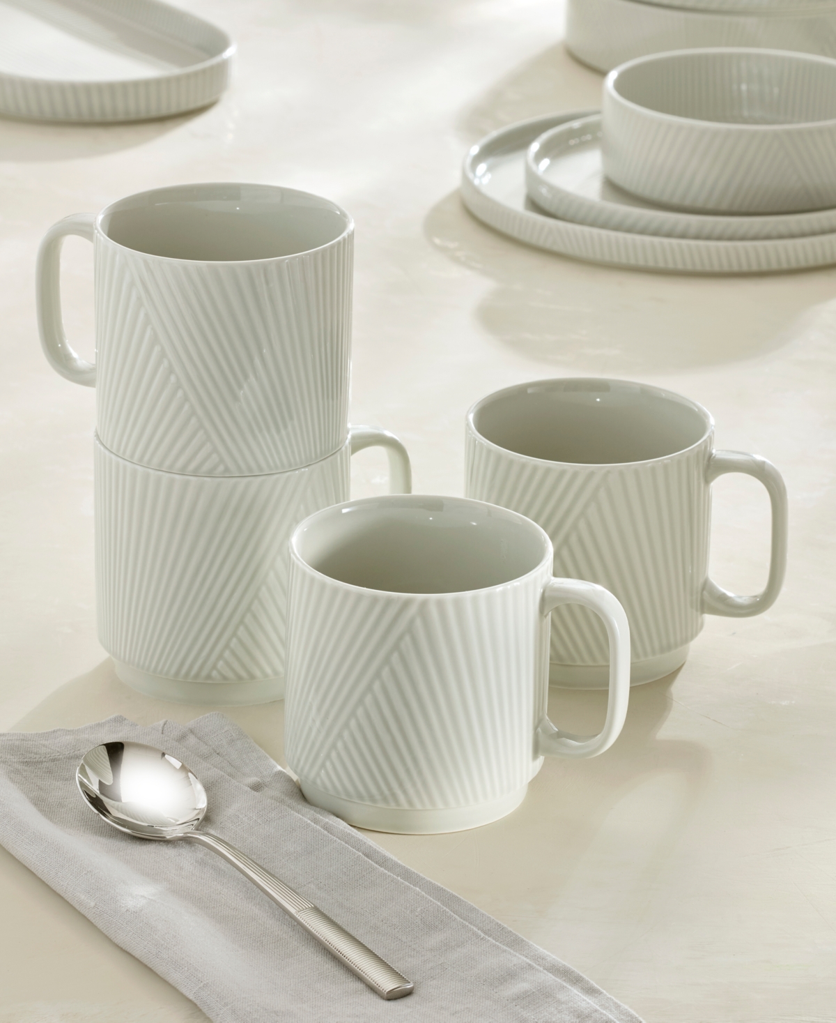 Lenox Modulus Textured Mugs, Set Of 4