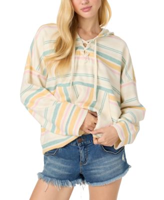 Juniors' Solstice Tie-Front Hoodie