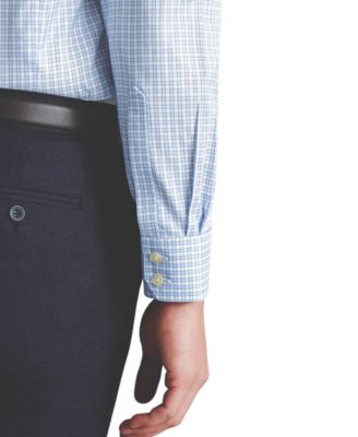 Men's Slim-Fit Non-Iron Check Twill Dress Shirt