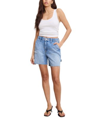 Good American - Women's High-Rise 90s Raw-Edge Shorts