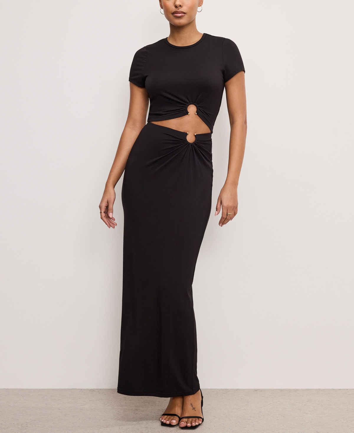 Shop Good American Women's Stretch Jersey Top In Black001