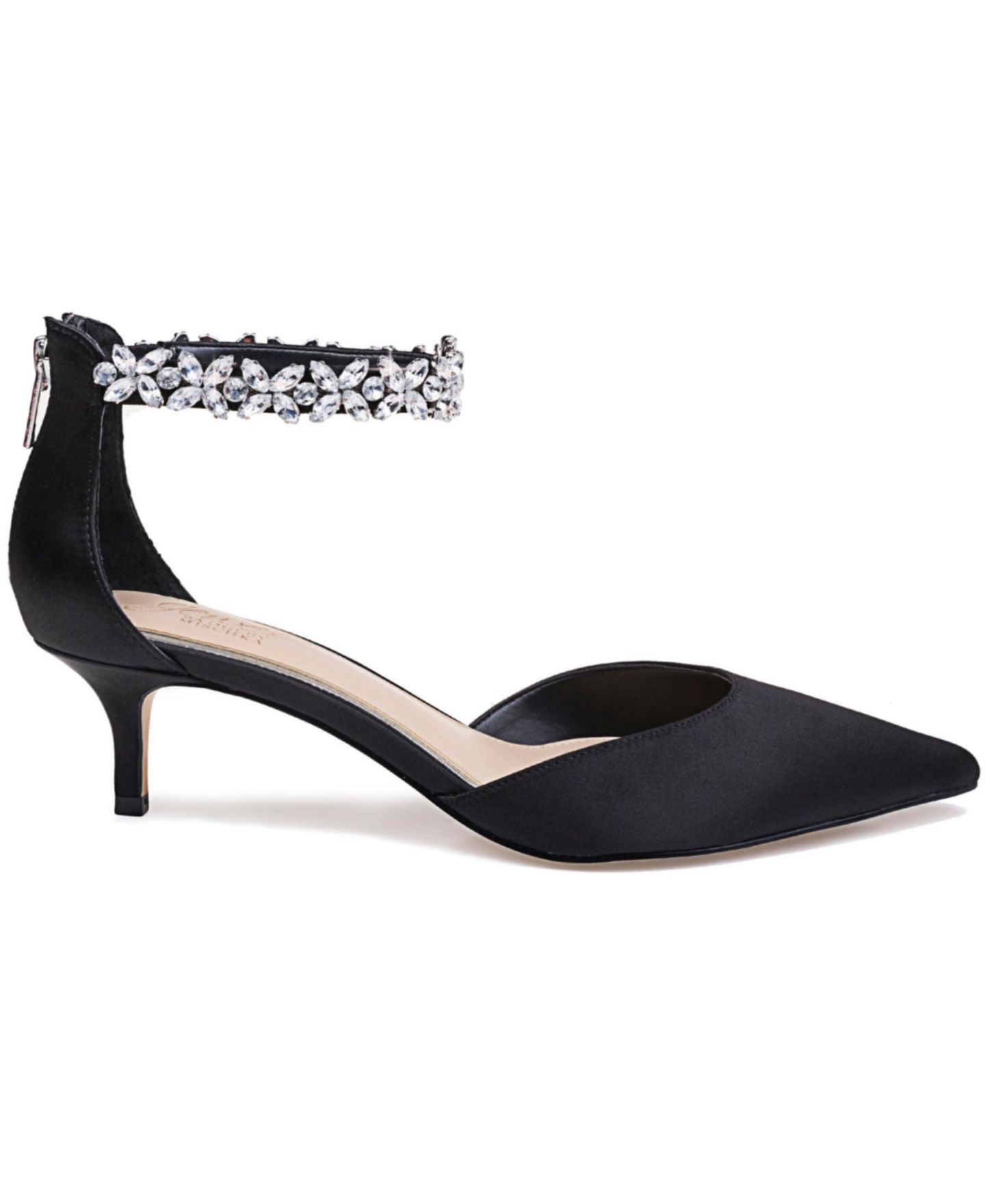 Женские туфли Jewel Badgley Mischka Robles Kitten Heel Evening Pumps, цвет: Чёрный — фото 2