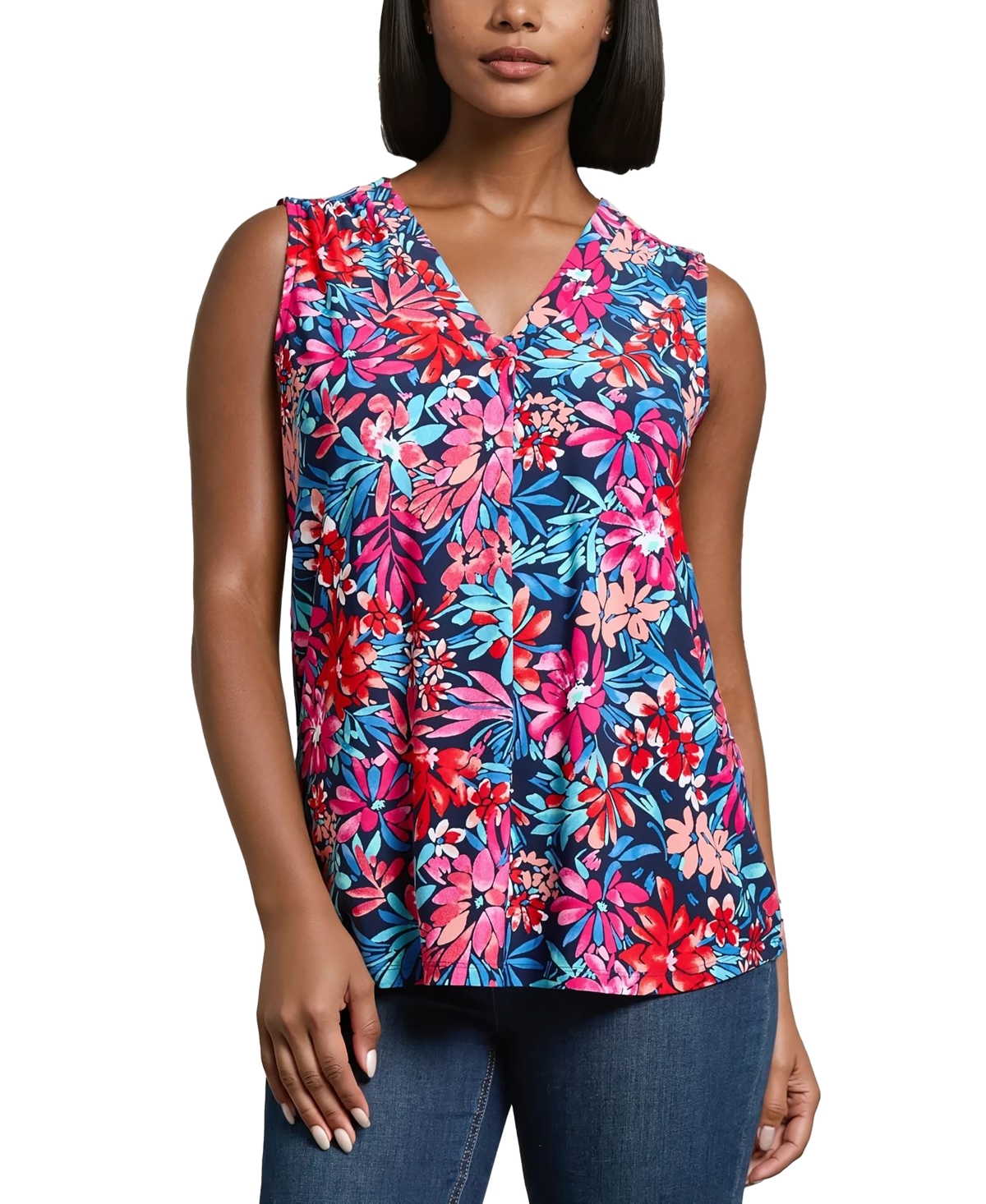 Jones New York Pleat Front Shell