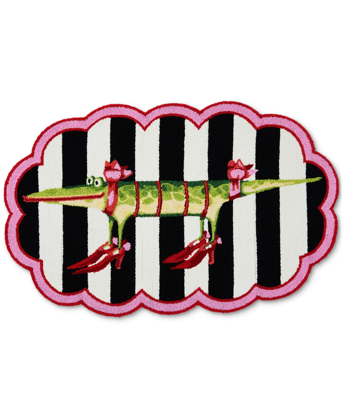 Patience Brewster Gloria Alligator 4' Scalloped Rug - Multi