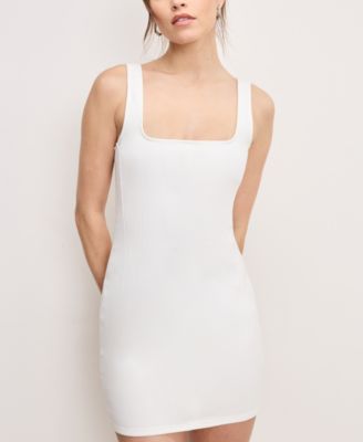 Women's Denim Tank Mini Dress, Regular And Plus Size