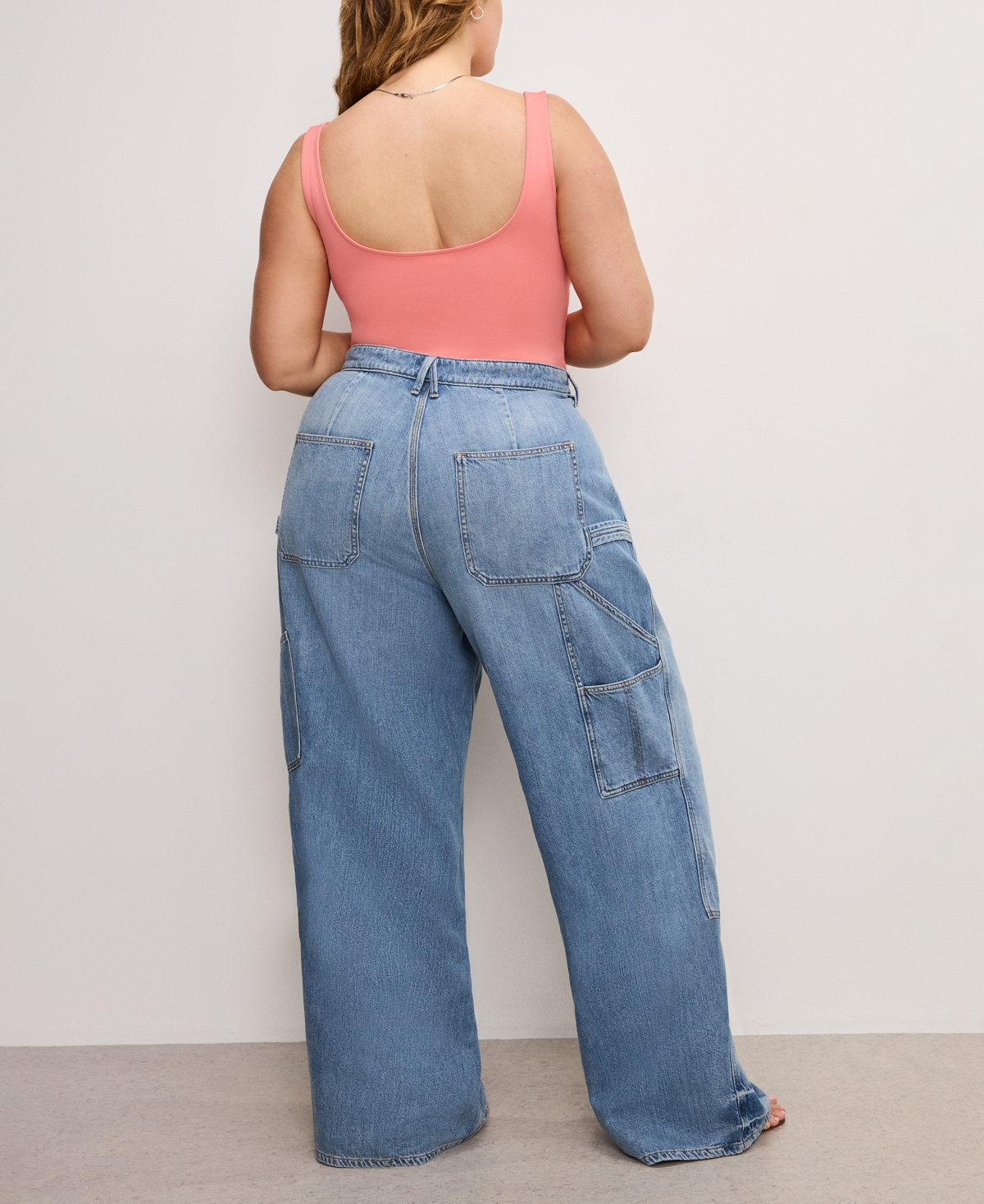 Good American Good Standard Ease Carpenter Jeans In Indigo879