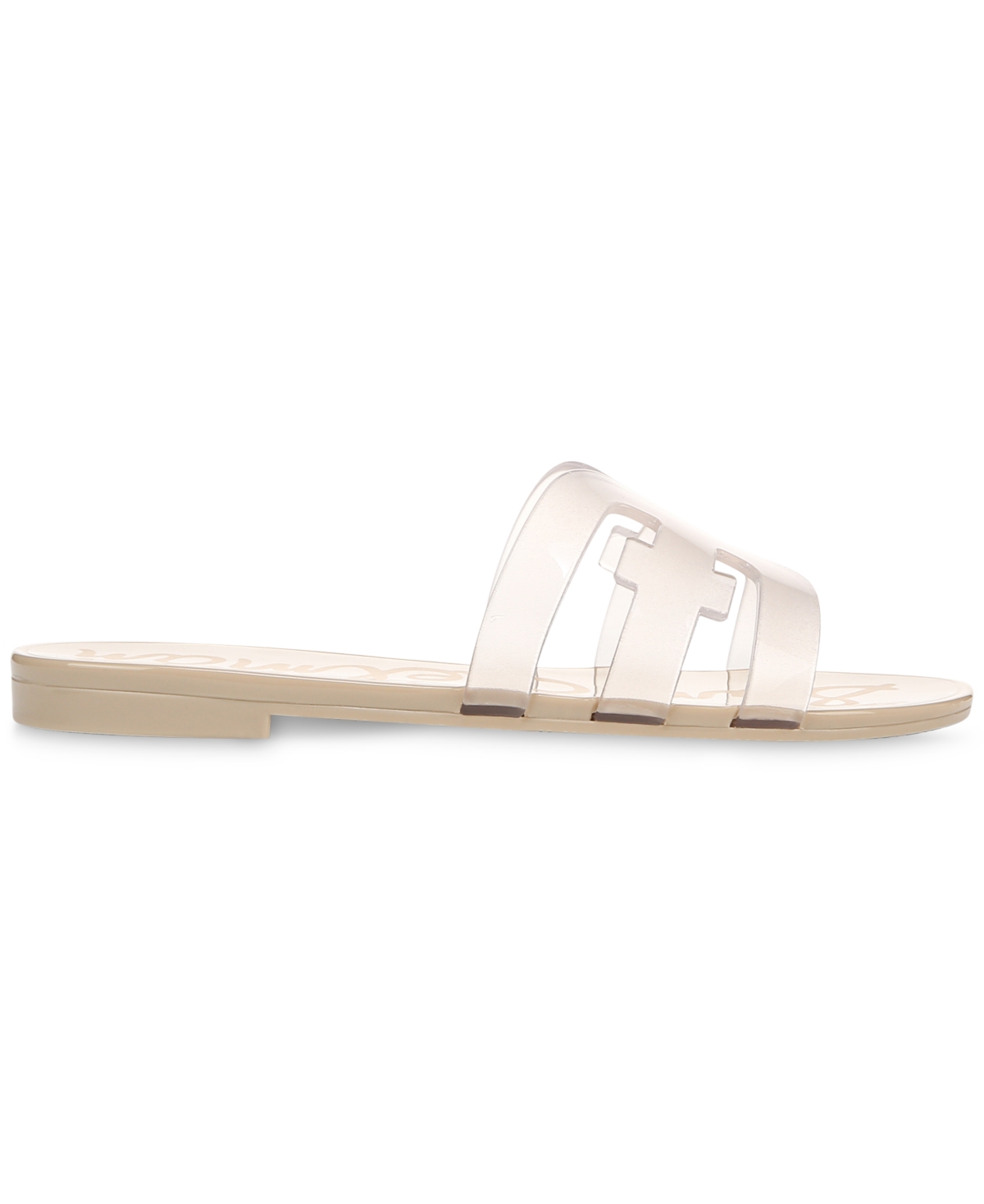 Sam Edelman Women's Bay Jelly Slide Flat Sandals In Clear,sand