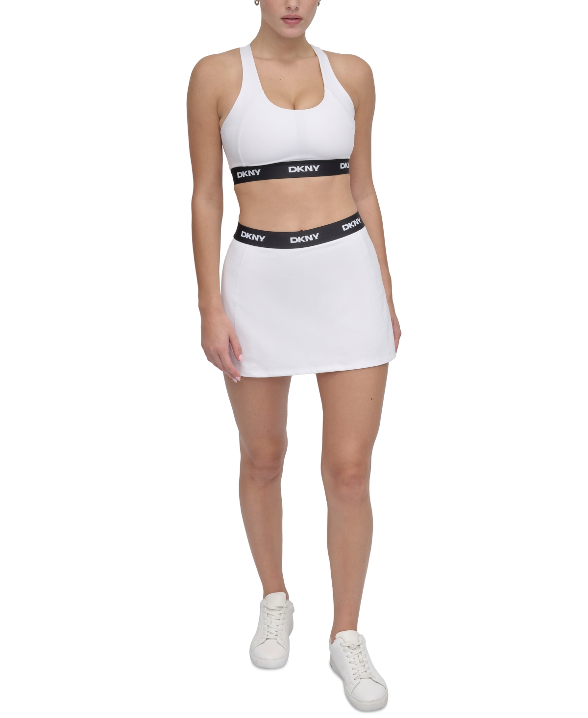 DKNY SPORT WOMEN'S LOGO-WAISTBAND BALANCE COMPRESSION SKORT 