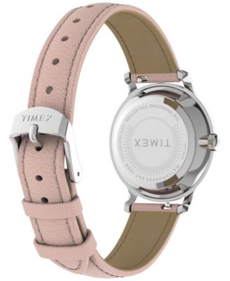 Women's Analog Pink Leather Strap Watch, 31mm