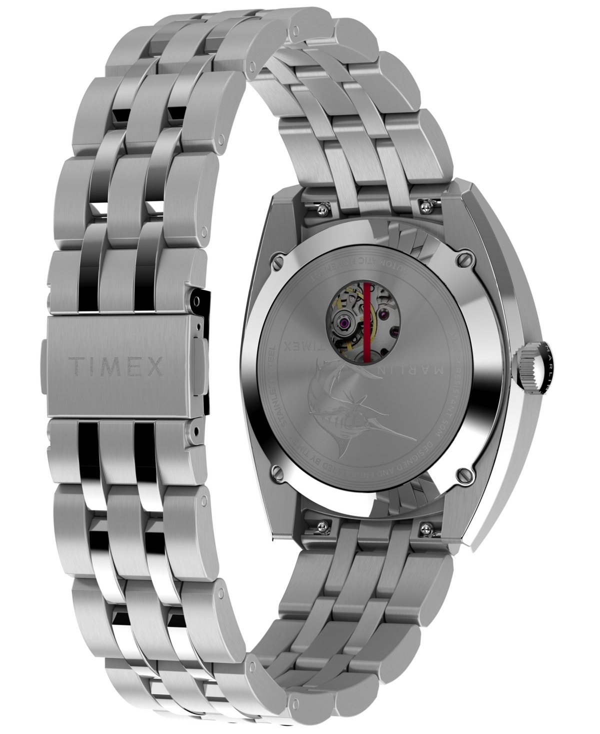 Timex ® Marlin Mod Retro Automatic Bracelet Watch, 39mm In Silver Tone