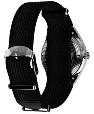 Men's Mechanical Automatic Black Nylon Strap Watch, 38mm