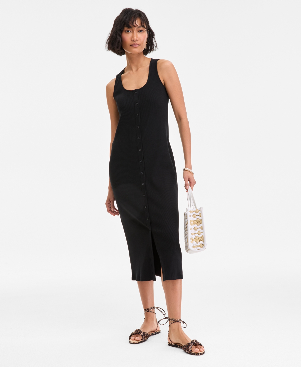 On 34th Women's Rib-knit Button Down Midi Dress, Exclusively At Macy's
