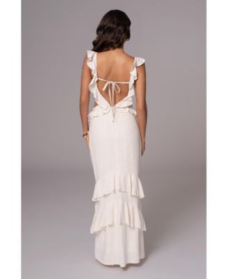 Women's Sunshine Ruffle Linen Dress