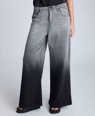 Kenneth Cole - Women's Ombr&eacute; Wide-Leg Jeans