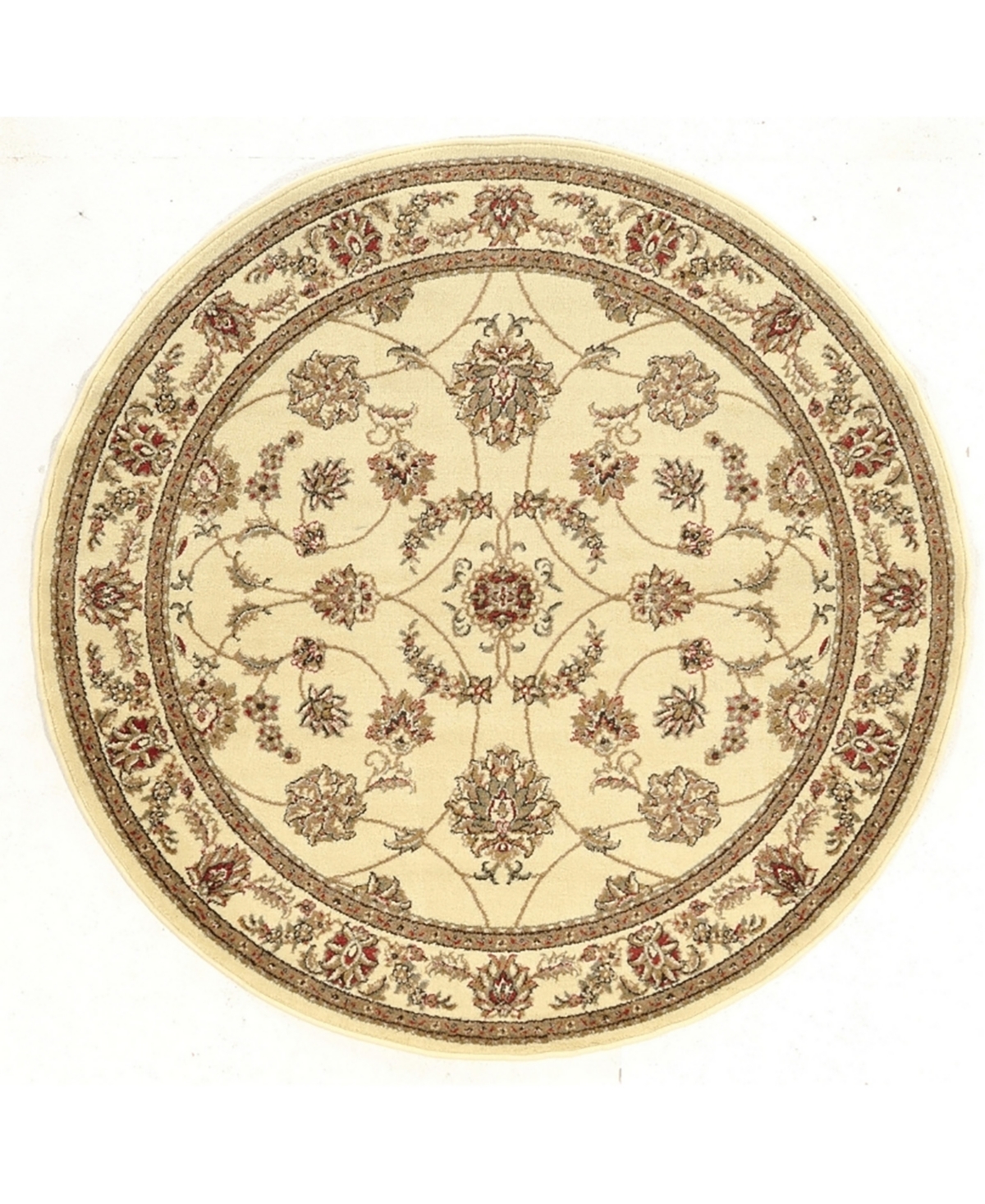 Shop Km Home Closeout!  Pesaro 1596 5'3"x5'3" Round Area Rug In Ivory