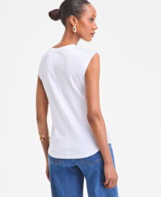 Women's Twist-Front Cotton Tank Top, Exclusively at Macy's