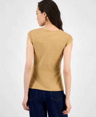 Women's Side-Cinched Cotton Tank Top