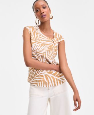 I.N.C. International Concepts - Women's Twist-Front Cotton Tank Top