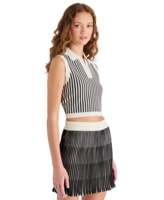 Women's Amery Striped Collared Sleeveless Sweater